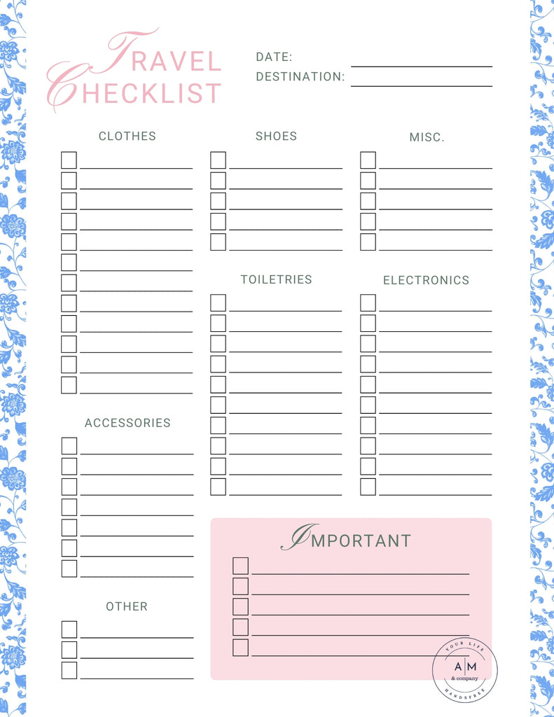 Packing List