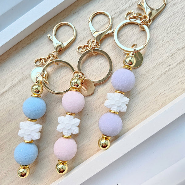 Limited Edition 'Let it Snow' Keychain in Blush