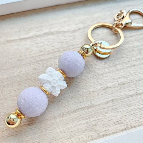 Limited Edition 'Let it Snow' Keychain in Lilac