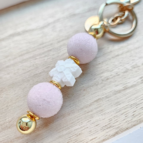 Limited Edition 'Let it Snow' Keychain in Blush