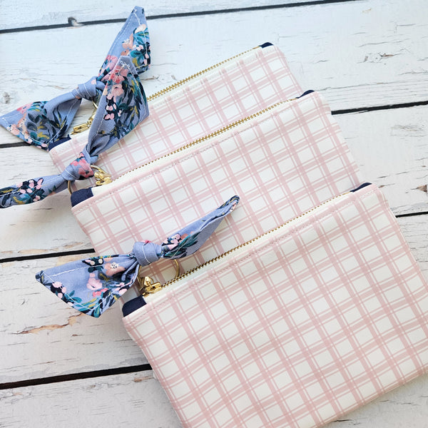 Pink & Plaid Zipper Pouch