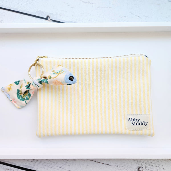 Lemonade Leatherette Zipper Pouch