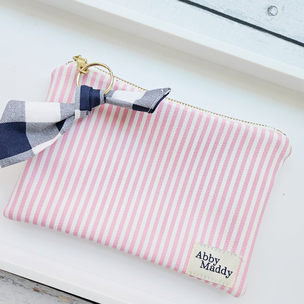 Strawberry Leatherette Zipper Pouch