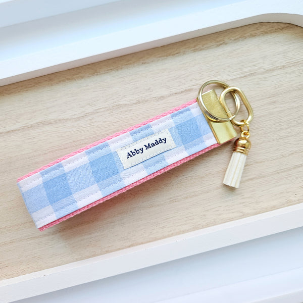 French Gingham Keyfob