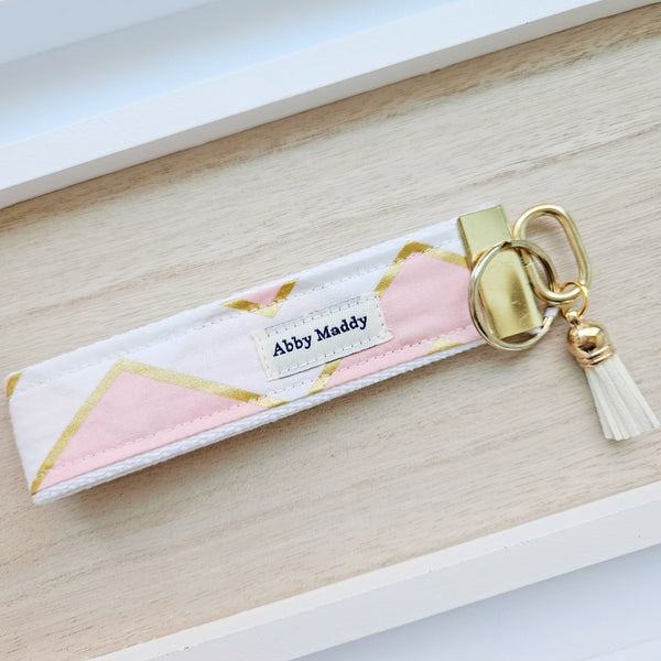 Chevron Blush Keyfob