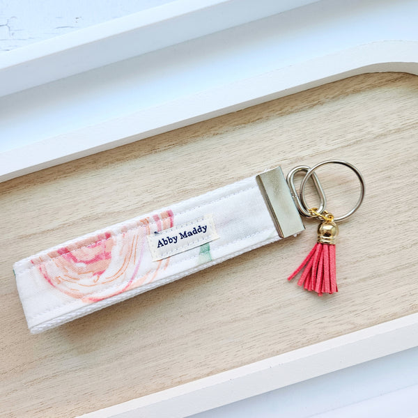 Coral Roses Keyfob