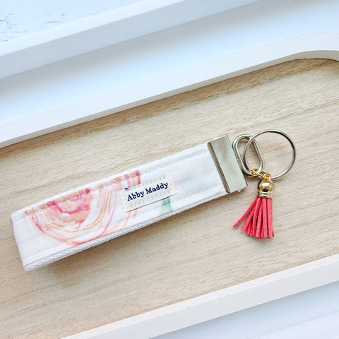 Coral Roses Keyfob