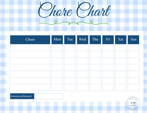 Chore Chart- Blue