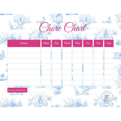 Chore Chart- Pink