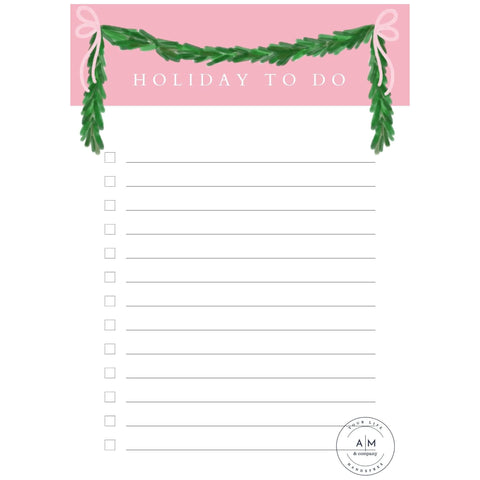 Holiday To Do List