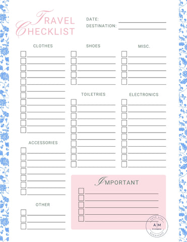 Packing List
