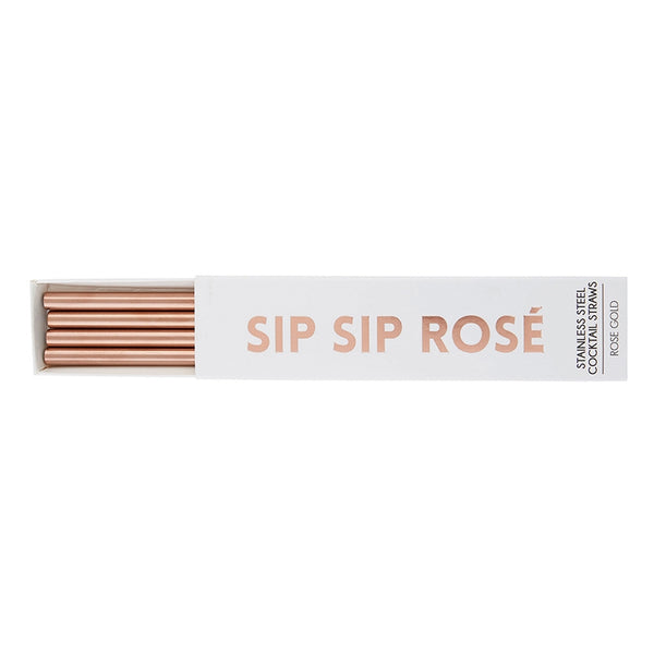 Rose Gold Cocktail Straws