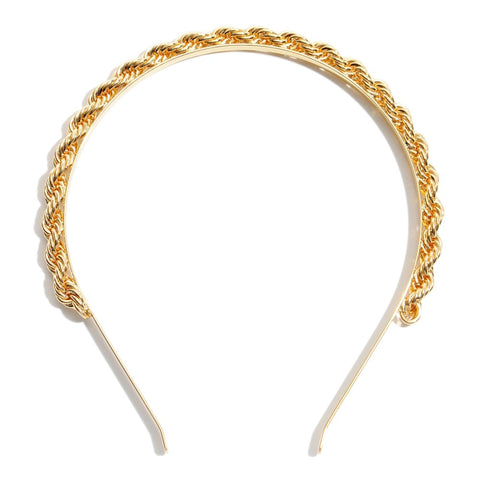 Twisted Rope Gold Headband